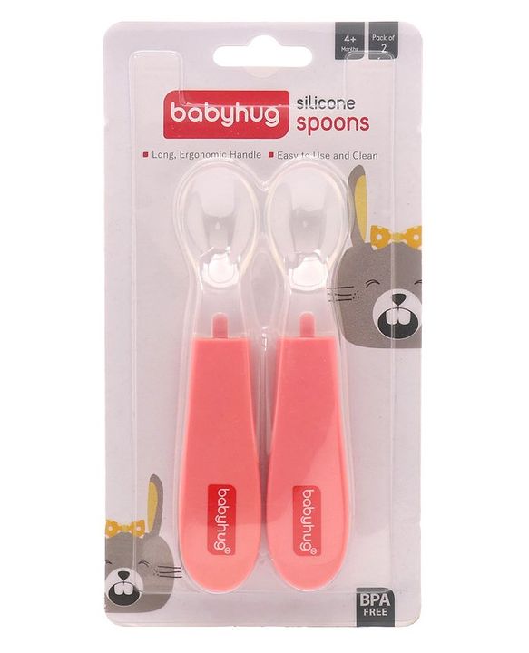 Babyhug Silicone Spoon Small Pack of 2 - Blue