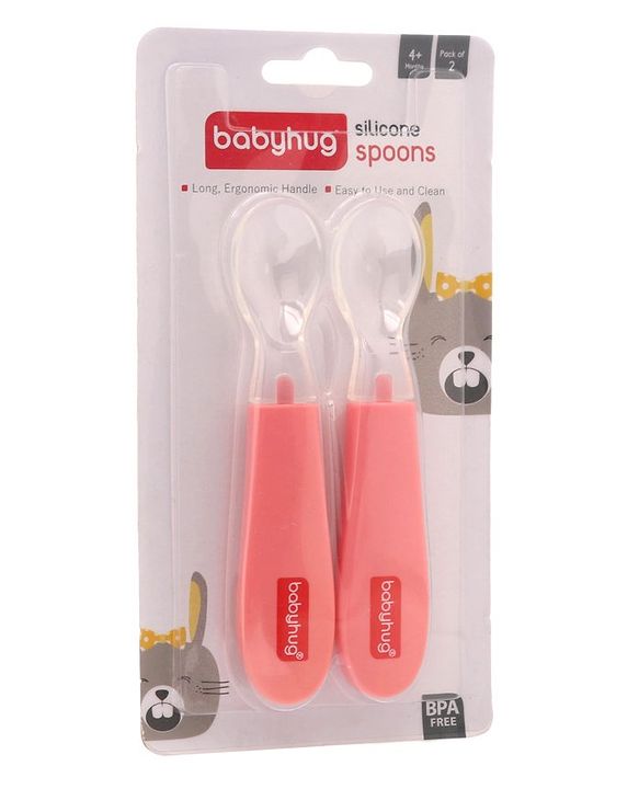 Babyhug Silicone Spoon Small Pack of 2 - Blue