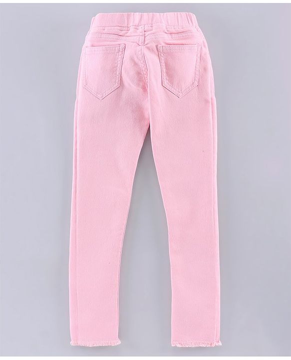 Pine Kids Full Length Over Dyed Jeggings - Pink