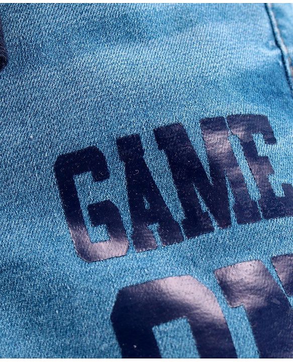 Babyhug Capri Pants Game On Print - Blue