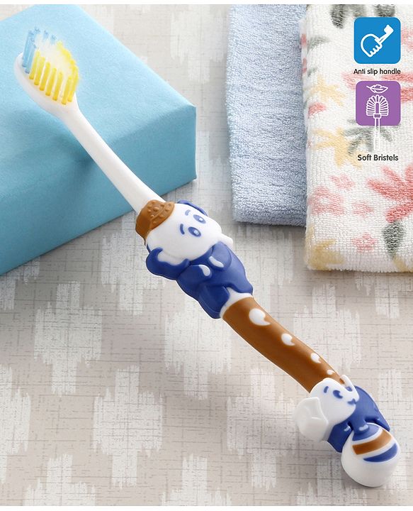 Babyhug Ultra Soft Bristles Elephant Design Toothbrush - Blue