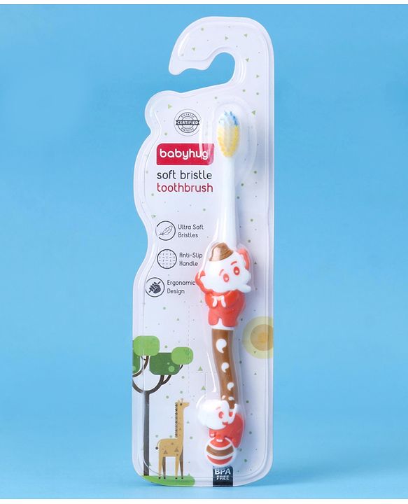 Babyhug Ultra Soft Bristles Elephant Design Toothbrush - Blue