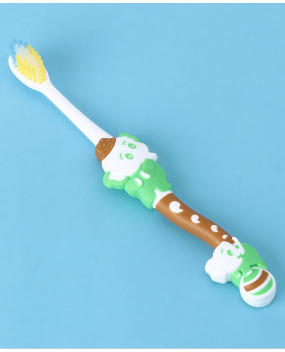 Babyhug Ultra Soft Bristles Elephant Design Toothbrush - Green