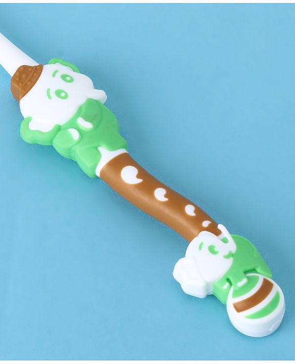 Babyhug Ultra Soft Bristles Elephant Design Toothbrush - Green