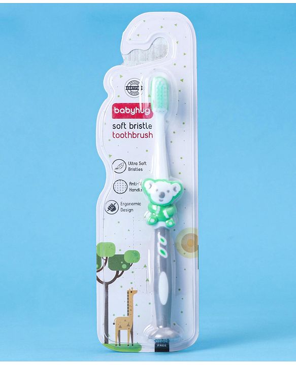 Babyhug Ultra Soft Bristles Koala Design Toothbrush - Green