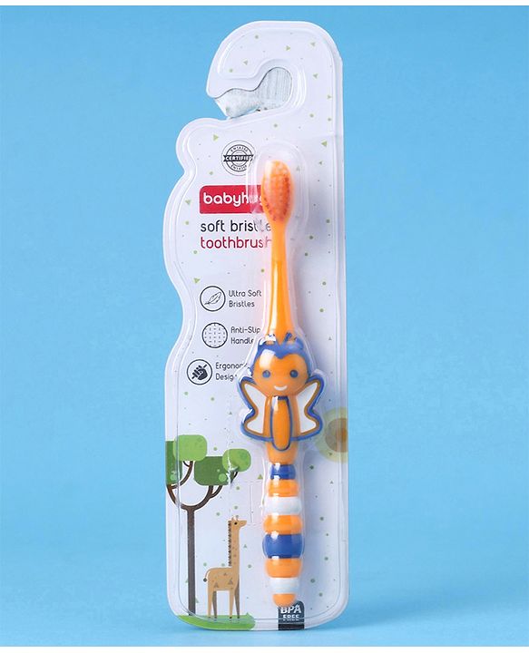 Babyhug Ultra Soft Bristles Bee Design Toothbrush (Color May Vary)