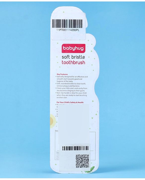 Babyhug Ultra Soft Bristles Bee Design Toothbrush (Color May Vary)