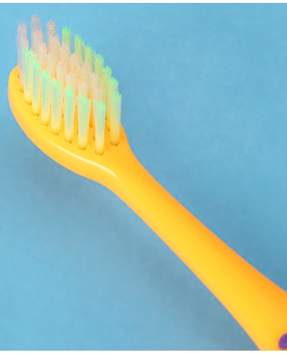 Babyhug Ultra Soft Bristles Bee Design Toothbrush - Purple Yellow