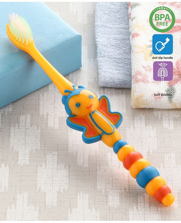 Babyhug Ultra Soft Bristles Bee Design Toothbrush (Color May Vary)