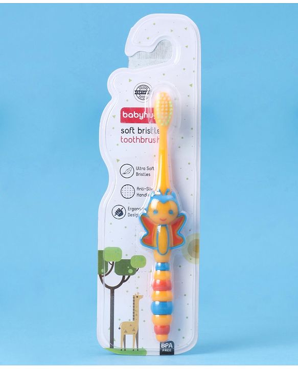 Babyhug Ultra Soft Bristles Bee Design Toothbrush (Color May Vary)