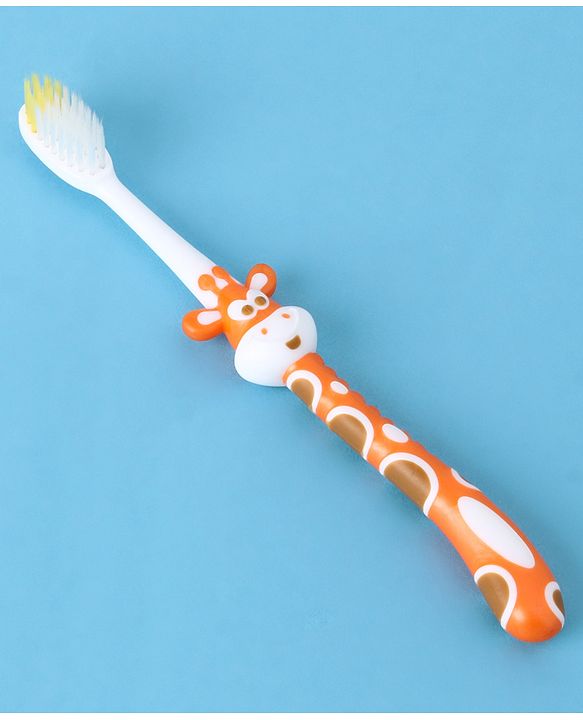 Babyhug Ultra Soft Bristles Giraffe Design Toothbrush - Orange