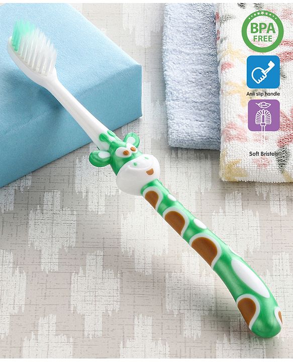 Babyhug Ultra Soft Bristles Giraffe Design Toothbrush - Red