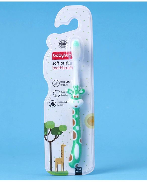 Babyhug Ultra Soft Bristles Giraffe Design Toothbrush - Red