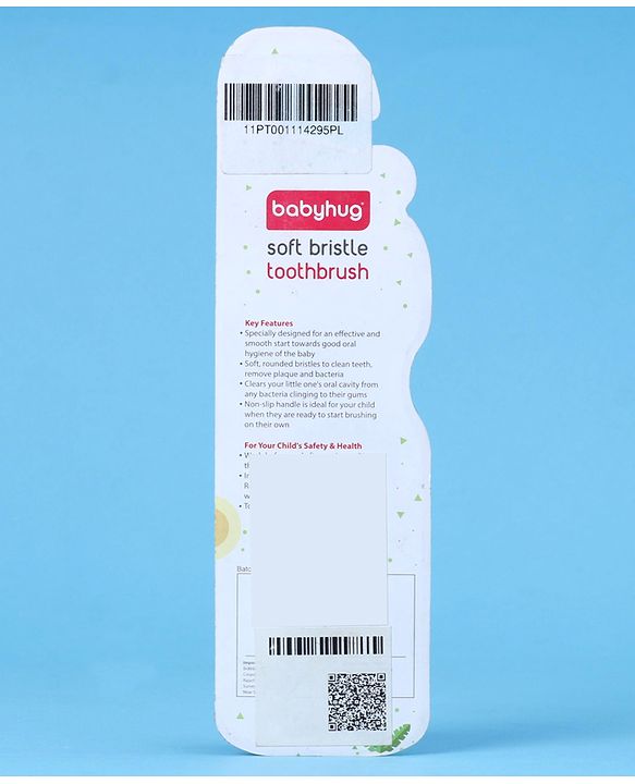 Babyhug Ultra Soft Bristles Giraffe Design Toothbrush - Red
