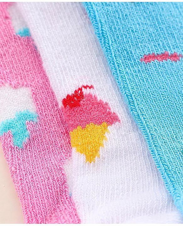 Cutewalk by Babyhug Socks Pack of 3 Pairs - Multicolour