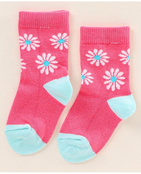 Cute Walk by Babyhug Antibacterial Ankle Length Socks Pack Of 3  - Pink