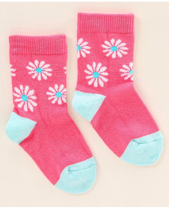 Cute Walk by Babyhug Antibacterial Ankle Length Socks Pack Of 3  - Pink