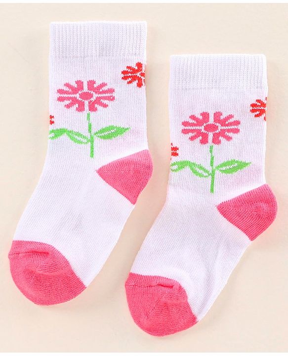 Cute Walk by Babyhug Antibacterial Ankle Length Socks Pack Of 3  - Pink