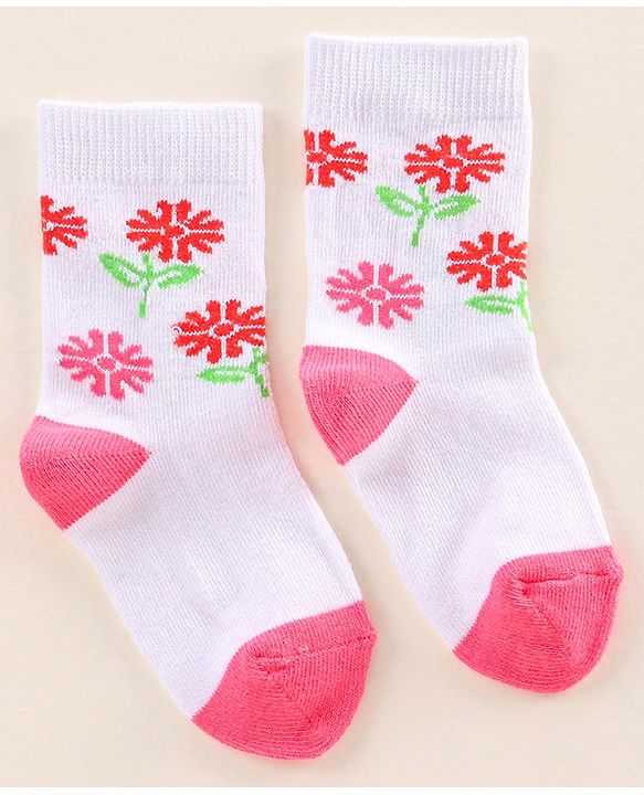 Cute Walk by Babyhug Antibacterial Ankle Length Socks Pack Of 3  - Pink