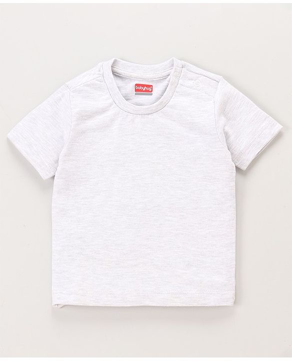 Babyhug Dungaree With Half Sleeves Tee Printed - Grey