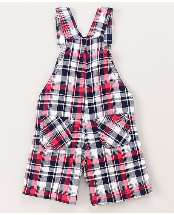 Babyhug Dungaree With Half Sleeves Tee Printed - Grey
