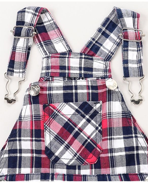 Babyhug Dungaree With Half Sleeves Tee Printed - Grey
