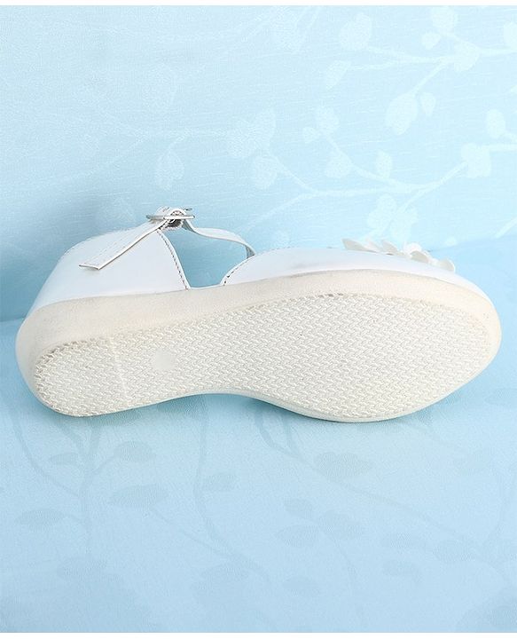 Pine Kids Belly Shoes Floral Applique - Golden