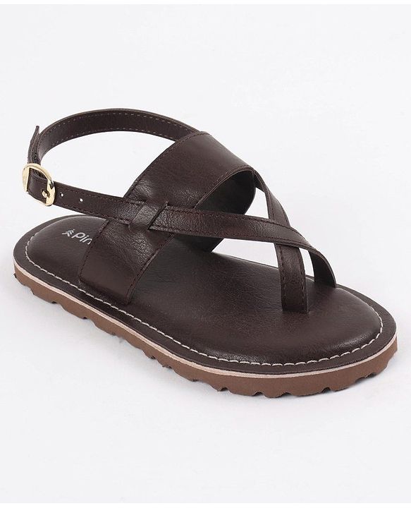 Pine Kids Ethnic Wear Sandals - Dark Brown