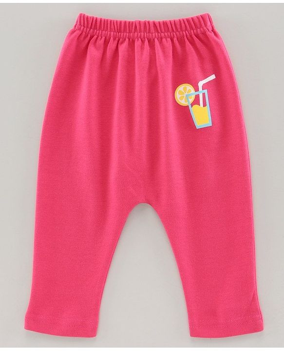 Babyhug Full Length Diaper Leggings Watermelon Print Pack of 2 -Pink White