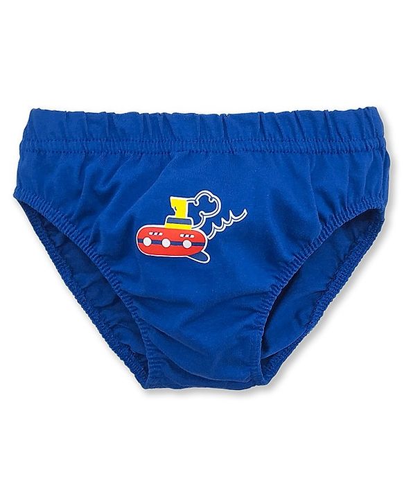 Babyhug 100% Cotton Breifs Pack of 3 - Blue, White