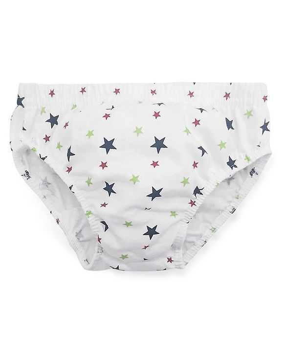 Babyhug 100% Cotton Briefs Pack of 3 - White Green