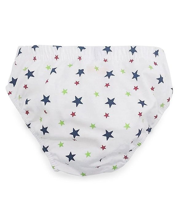 Babyhug 100% Cotton Briefs Pack of 3 - White Green