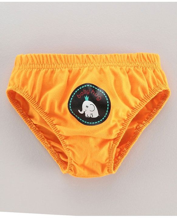 Babyhug 100% Cotton Brief Dino Print Pack of 3 - Yellow White