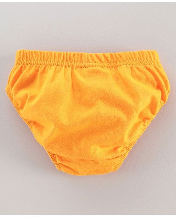 Babyhug 100% Cotton Brief Dino Print Pack of 3 - Yellow White