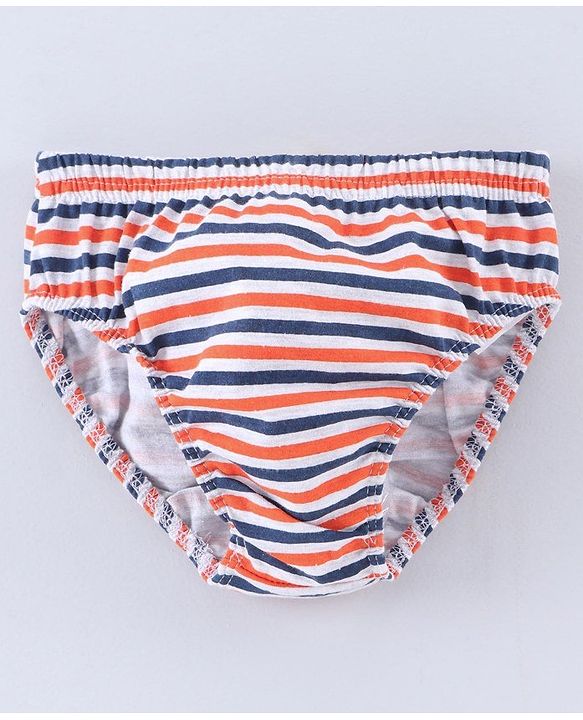 Babyhug 100% Cotton Brief Dino Print Pack of 3 - Orange