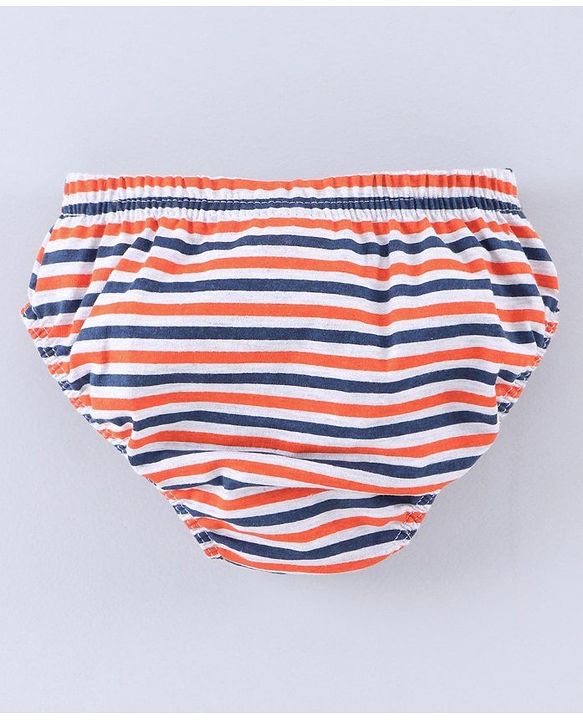 Babyhug 100% Cotton Brief Dino Print Pack of 3 - Orange