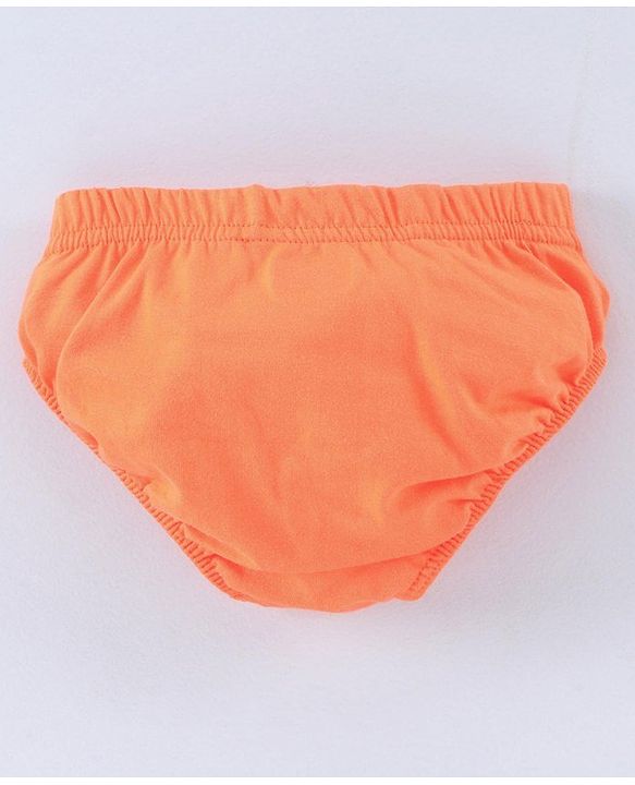 Babyhug 100% Cotton Brief Dino Print Pack of 3 - Orange