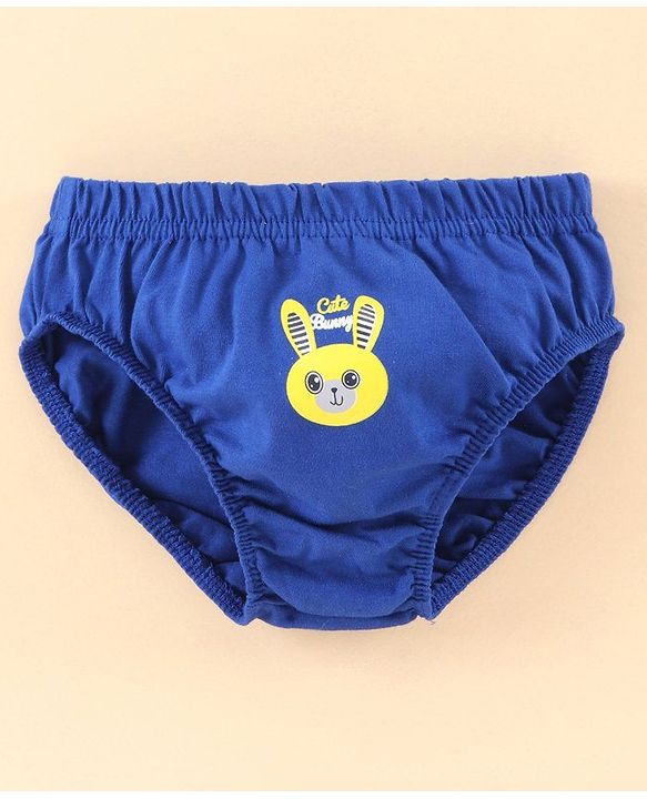 Babyhug 100% Cotton Breifs Pack of 3 - Blue Light Grey