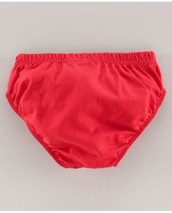 Babyhug 100% Cotton Brief Car Print Pack of 3 - Red White
