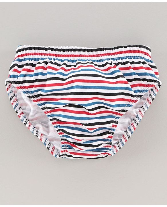 Babyhug 100% Cotton Brief Car Print Pack of 3 - Red White