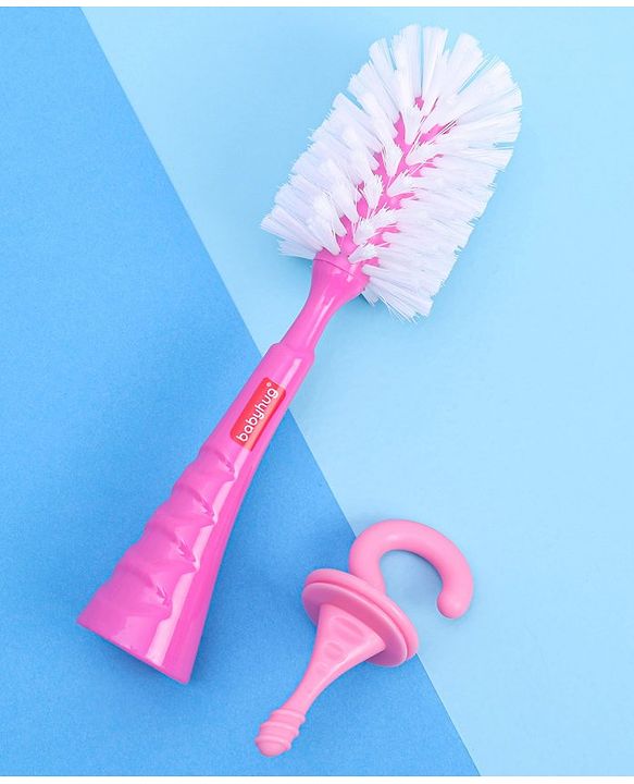 Babyhug Bottle Cleaning & Nipple Brush - Pink