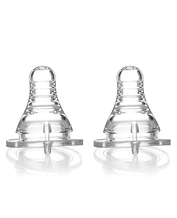 Babyhug Standard Neck Silicone Nipple Medium Flow - Pack of 2