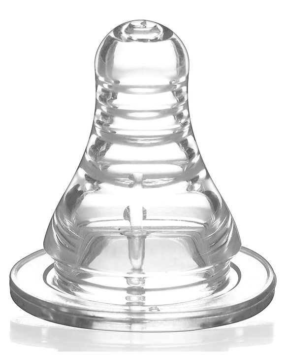 Babyhug Standard Neck Silicone Nipple Medium Flow - Pack of 2