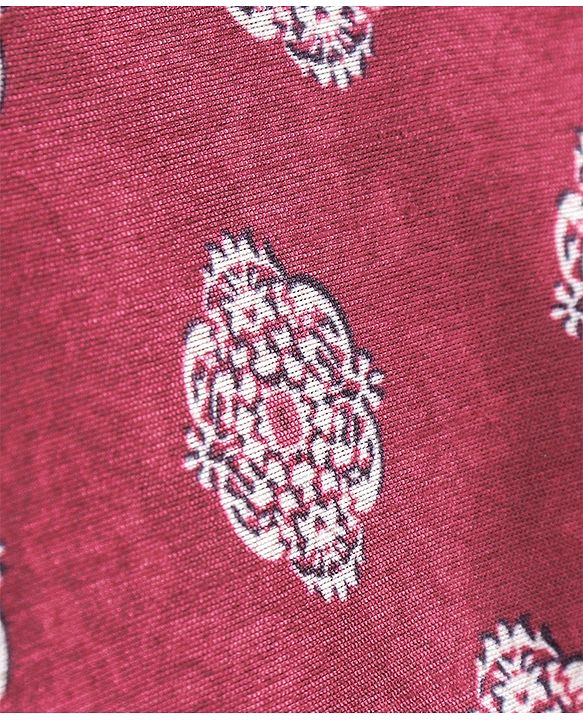 Babyhug Full Sleeves Kurta Payjama Set Witb Waistcoat - Maroon White