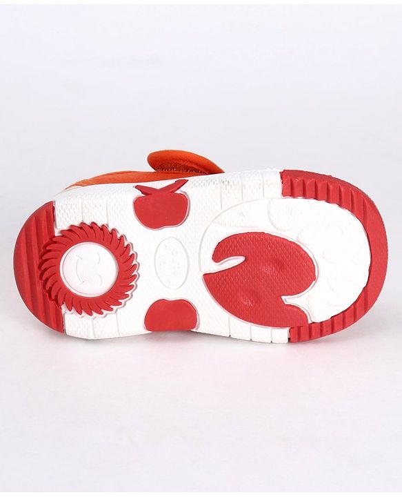 Cute Walk by Babyhug Casual Shoes Tractor Embroidery - Orange