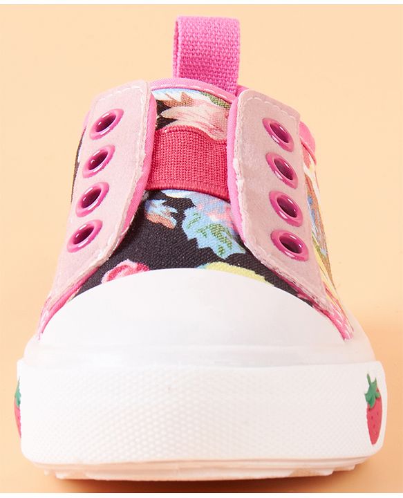 Cute Walk by Babyhug Casual Shoes Floral Print - Dark Pink