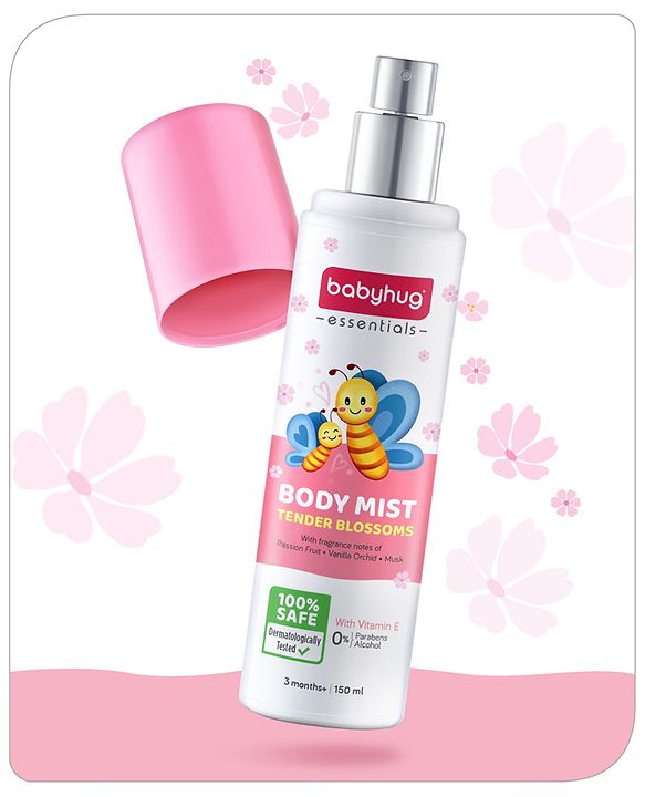 Babyhug Baby Memories Gentle Body Mist  150ml | Alcohol Free | Dermatologically Tested | Skin Friendly | Safe | Everyday Wear