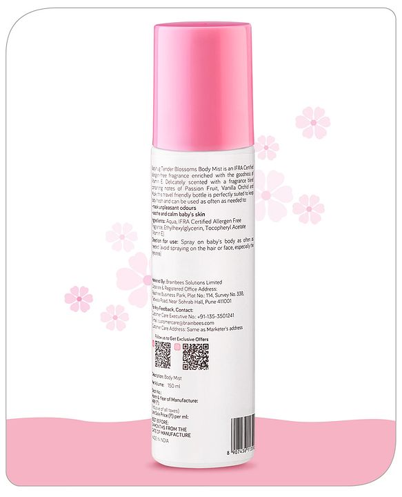 Babyhug Baby Memories Gentle Body Mist  150ml | Alcohol Free | Dermatologically Tested | Skin Friendly | Safe | Everyday Wear