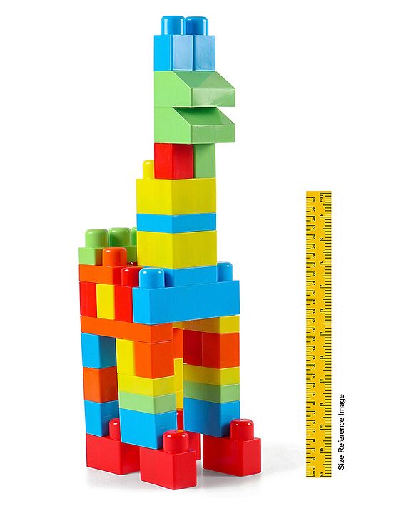 Babyhug Premium 40 Pcs Mega Size First Builders Toddler Blocks| Building and Construction Interlocking Jumbo Blocks with Big Building Storage Bag| Educational and Learning Toy for Pre-School Children| BIS Certified| Non-Toxic