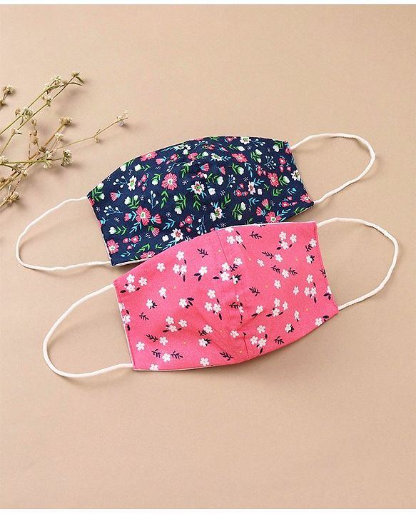 Babyhug Facemask Printed Pack Of 2 - Multcicolor